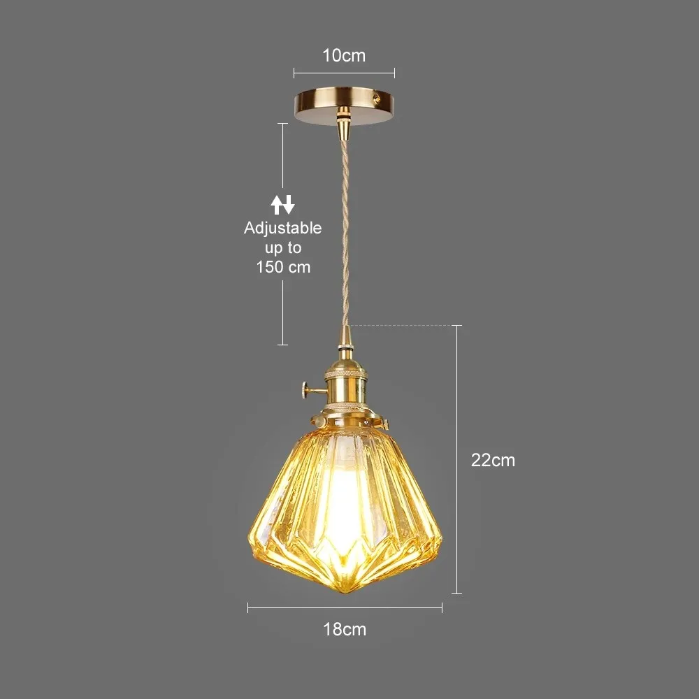  minimalist water drop gl chandelier E27 Restaurant bar room side lamp Japanese  - £272.41 GBP