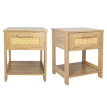 Nightstand Set of 2, 2 Drawer Dresser for Bedroom, Small Dresser with 2 ... - £84.12 GBP