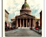 Le Pantheon Street Vista Parigi Francia Unp Udb Cartolina C19 - £2.38 GBP