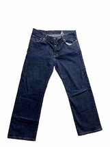 John Varvatos Straight Leg Jeans Blue Denim 34 26 Hemmed USA - $25.74