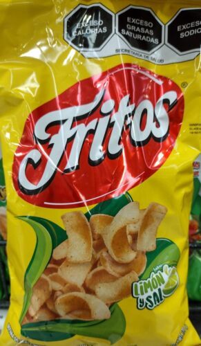 3X SABRITAS FRITOS CORN CHIPS LIMON Y SAL - 3 BOLSAS de 70g c/u - ENVIO ... - $16.78