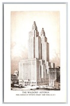 Waldorf Astoria Hotel New York City NY NYC UNP Steelograph Postcard J19 - $2.92