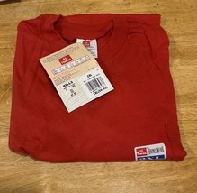 Single Stitch T-shirt Pocket Blank Vintage 1996 Hanes Wear Lacquer Red 2... - $19.79