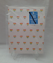 Vintage American Greetings Gift Wrap Care Bears Rainbow Hearts NIP - $7.87