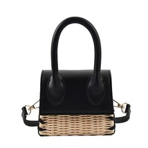 2023 Summer  Designer  Rattan Woven Leather work Handbag  for Women  Diagonal Cr - £143.13 GBP