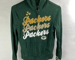 NFL Team Apparel Womens M (8/10) Green Bay Packers Zip Up Hooded Sweater... - £15.58 GBP