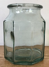 Vintage Ben Rickert Thick Green Glass Apothecary Storage Jar Flower Vase 6.25“ - £23.88 GBP