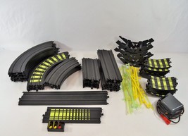 TYCO Electric Racing 40 Pcs HO Scale Slot Car Track W/ Loop Guards Nite ... - £96.52 GBP