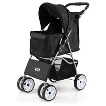 4 Wheel Pet Stroller for Small Dogs Cats up to 33 LBS-Black - $94.44
