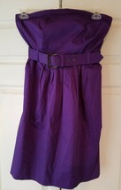 New York &amp; Company Ladies Purple Sleeveless Belted Dress (New) - £35.72 GBP