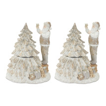 Santa with Spinning Christmas Tree (Set of 2) - $97.22