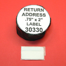 6 Rolls Return Address / Bar Code Label Fit Dymo 30330 - Bpa Free - £19.71 GBP