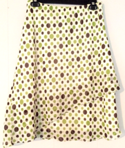 Karin Stevens skirt women size 10 polka -dots (green &amp; brown) - £7.90 GBP
