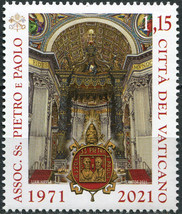 Vatican City 2021. Association of Saints Peter and Paul (MNH OG) Stamp - £3.55 GBP