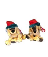 Lot Of 2 TY The Beanie Babies Collection 2001 Jinglepup Christmas 7&#39;&#39; ta... - $340.04 MXN