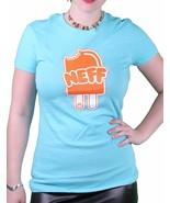 Neff Girls Womens NEFFSICLE Popsicle Ice Cream Tahiti Blue or Black T-Shirt NWT - $14.22