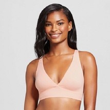 Gilligan &amp; O&#39;Malley Women&#39;s Lace Back Bralette Bra Top - Sz XS PEACH DIV... - £6.04 GBP