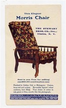 Morris Chair Premium Card Stewart Bros Co Elmira New York 1900&#39;s - £13.96 GBP