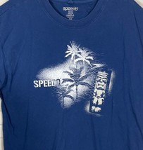 Speedo Mens Tiki Totem Tee Size XXL Blue Short Sleeve Cotton T Shirt - £7.18 GBP