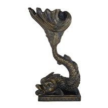 Vintage Maitland-Smith Bronze Koi Dolphin Fish Pedestal Dish - £318.54 GBP