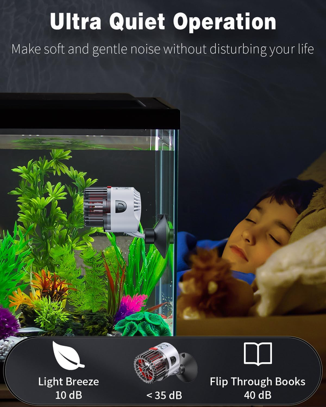 Pawfly 3 W Aquarium Wave Maker 800 GPH Submersible Adjustable Circulation Pump f Item image 6