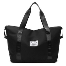 Anymom Mommy Diaper Bag Black Handbag Expandable Size With Zipper Waterp... - $74.90+