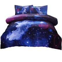 Galaxy Bedding Sets Outer Space Comforter 3D Printed Space Quilt Set Twin Size,F - £41.66 GBP
