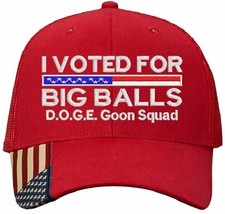 I voted for Big Balls DOGE D.O.G.E Department of Government Efficiency RED Hat - $26.72