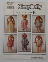 SIMPLICITY CRAFTS PATTERN #0688 FITS 13&quot;-15&quot; DOLL DRESS NIGHTGOWN PLY UN... - £7.72 GBP