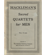 Hackleman&#39;s Sacred Quartets for Men, Songbook, w/ Hear Our Prayer, etc - $12.95