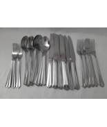 24 Pc Lot ~ Ikea Svit Stainless Flatware ~ Spoons, Salad Forks, Knives &amp;... - £42.60 GBP