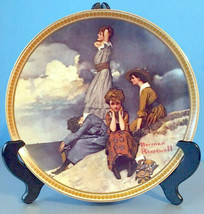 Norman Rockwell Waiting on the Shore Collector Plate 8.5&quot; Knowles Hand Numbered - £11.39 GBP