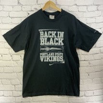 Nike Tee Shirt Mens Sz M Back In Black Portland State Vikings - $11.88