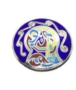 Irish Sterling Pin Guilloche Enamel Celtic Jewelry Ireland VTG Wearable Art - $1,288.02 MXN
