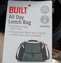 Built NY All Day Insulated Lunch Bag in Black with Gray Accents - £7.75 GBP