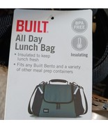 Built NY All Day Insulated Lunch Bag in Black with Gray Accents - $13.55 CAD