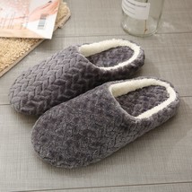 Slippers warm plush home slipper autumn winter shoes woman house flat floor soft slient thumb200