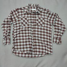 Vintage 70s The Highlander By Bud Berma Flannel Shirt Red Plaid Size Large - £23.95 GBP