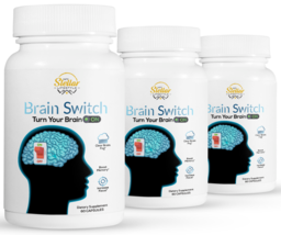 3 Pack Brain Switch, boost memory &amp; increase focus-60 Capsules x3 - £81.18 GBP