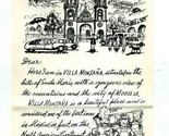 Villa Montana Pictorial Souvenir Letter Santa Maria Mexico 1960s - £14.01 GBP