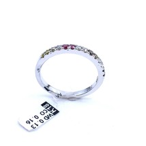 18k White Gold Rainbow Eternity Ring | Multicolor Diamonds (0.29ct, ADΑMAS - $1,239.30