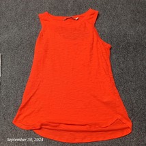 Athleta Tank Top Shirt Women XXS Red Lightweight Burnout Boat Neck Sleev... - $13.97