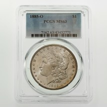 1885-O Silver Morgan Dollar Graded by PCGS as MS-63! Gorgeous Coin - £101.59 GBP