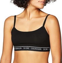 Calvin Klein Ck One Cotton Unlined Bralette Womens L Black NEW - $19.67