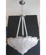 Rare Large Vintage Italian Murano Glass Multi-Colored Murrine Leaf Chand... - $4,879.25 CAD