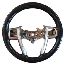 12 13 14 15  CHRYSLER TOWN CNTRY OEM Steering Wheel LEATHER Black Silver... - $39.59