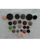 Cloth Buttons 22 Misc’l Colors Vintage (#3770)  - £7.85 GBP