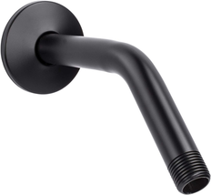 8&quot; Shower Arm and Flange Construction Head Extension Extender Pipe Black Finish - £15.17 GBP