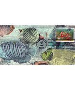 US 3320 FDC Aquarium Fish, Clown Fish hand-painted SMB Cachets ZAYIX 012... - £9.43 GBP