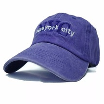 Unisex Cotton Vintage Plain NYC Baseball Cap Adjustable Hat Solid Purple - $17.90